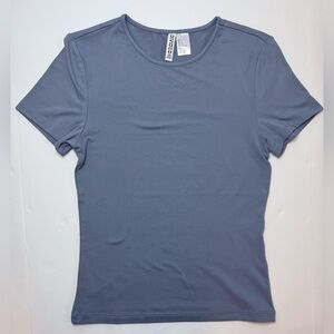H&M Microfiber Short Sleeve T Shirt Dusty Blue Size S